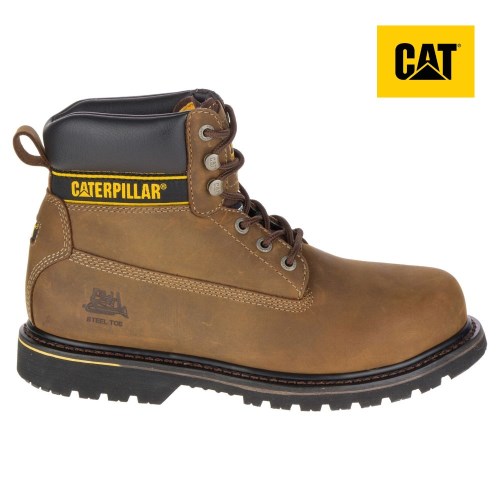 Caterpillar Holton Steel Toe S3 HRO SRC Werkschoenen Heren DonkerBruin (GJHW.NL)